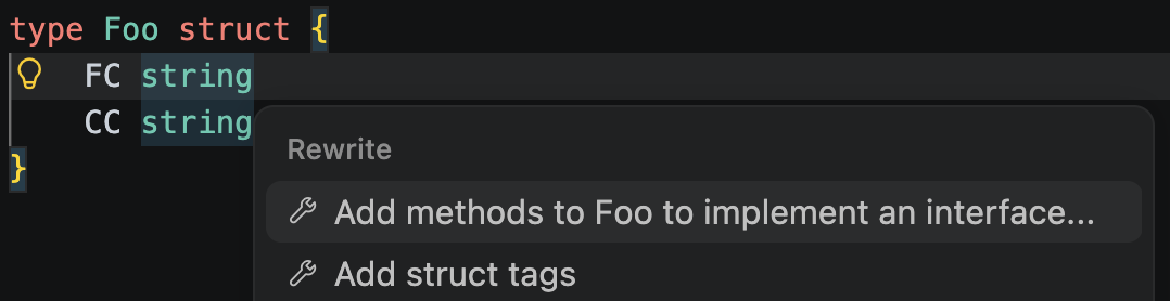 Before &ldquo;Implement interface&rdquo;